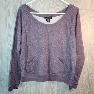 wet seal Marled Purple Sweatshirt- XL